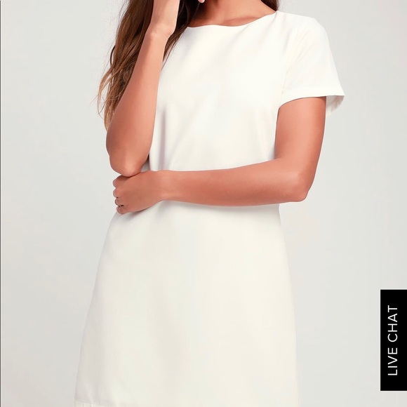 Lulus Shift and Shout Ivory Shift Dress - Picture 2 of 6